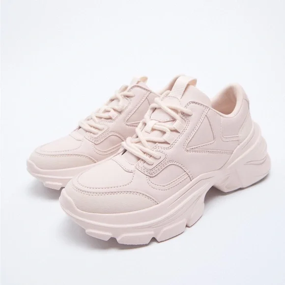Zara SOLID COLOR SNEAKERS - Picture 1 of 6